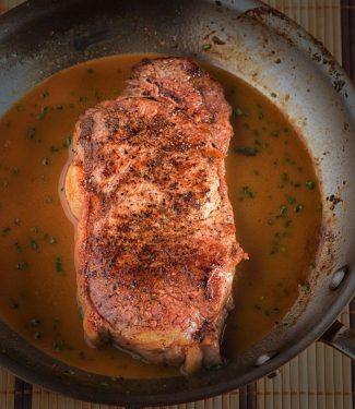 Pan fried steak with a dijon white wine mustard sauce is quick to make but big on flavour. A bit more work than grilled but absolutely delicious.