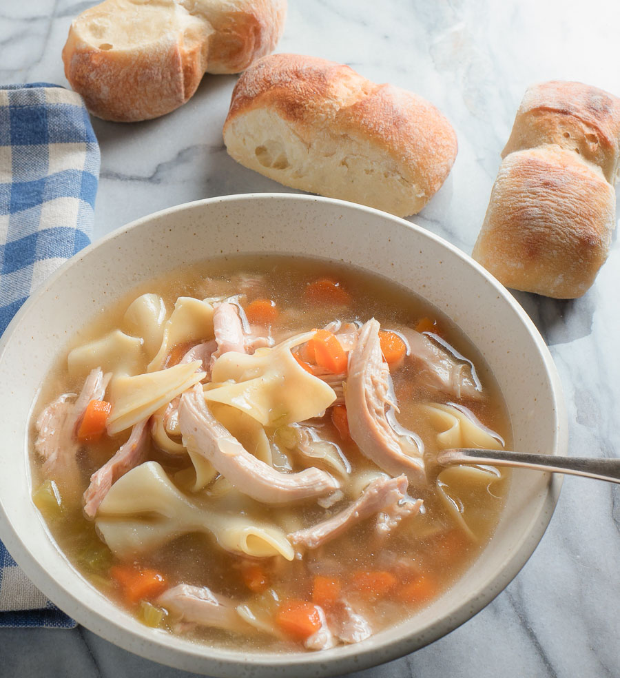 chicken noodle soup from scratch glebe kitchen