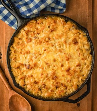 This mac and cheese is so good it will outshine your main courses. Loaded with gruyere and cheddar, it does away with breadcrumbs and other distractions.