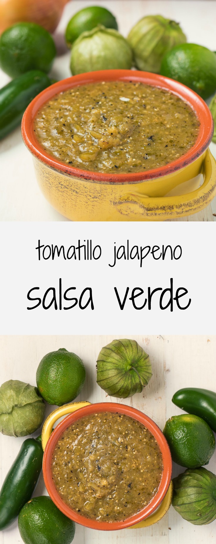 This tomatillo salsa or salsa verde is awesome on its own or with roasted chicken or pork.