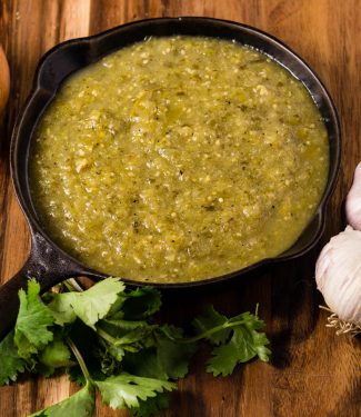 This tomatillo salsa is an ideal base for more complex sauces. Use it with roasted chicken or poultry or as the backbone of a good pork chili.