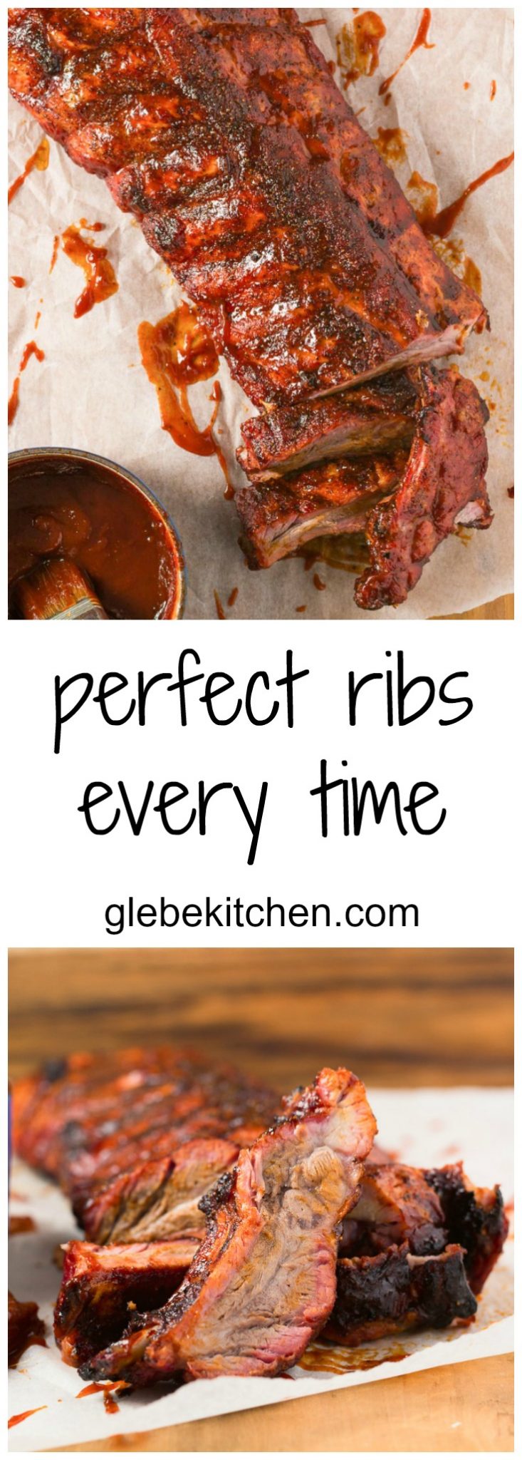 Perfect bbq back ribs glazed with a bourbon BBQ sauce.