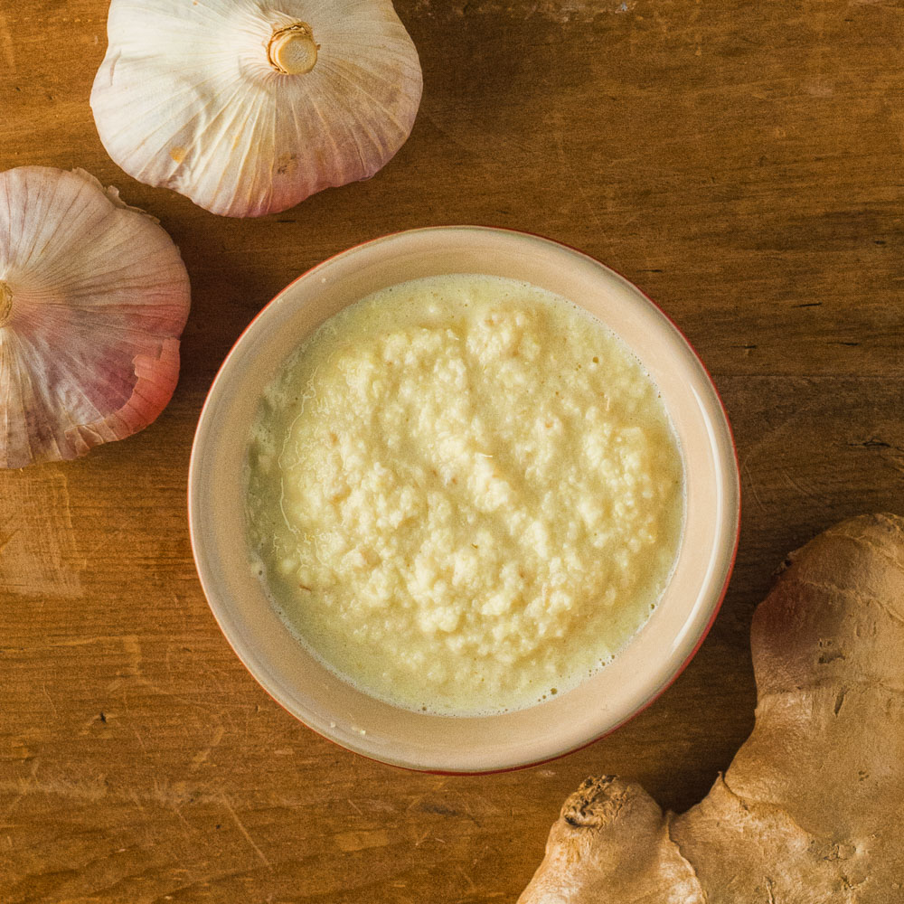 You can buy garlic ginger paste but it's way better tasting when you make it at home. It's easy and it adds a lot of flavour to your Indian cooking.
