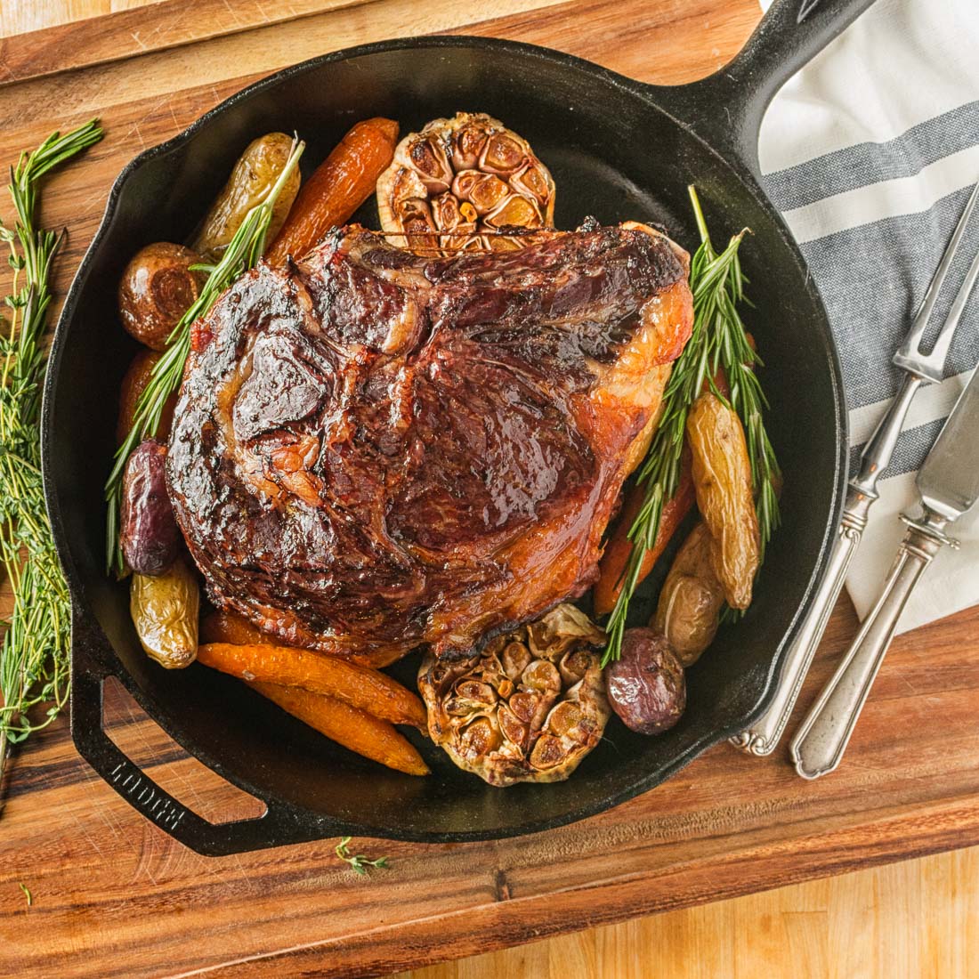 Reverse sear prime rib for perfectly cooked beef every time.