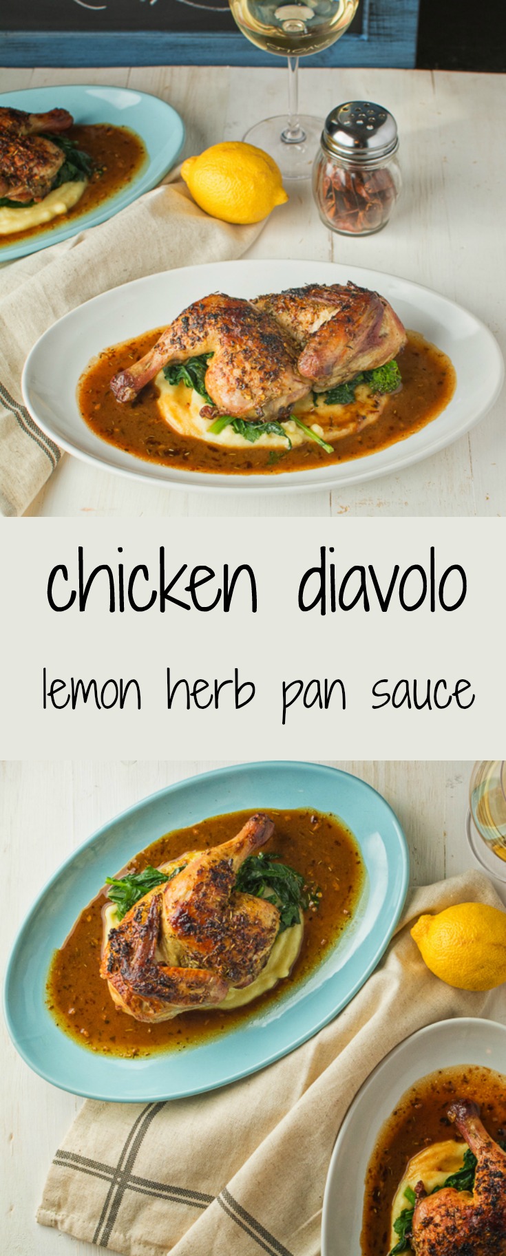 Chicken diavolo is garlicky, lemony and big on herbs. 