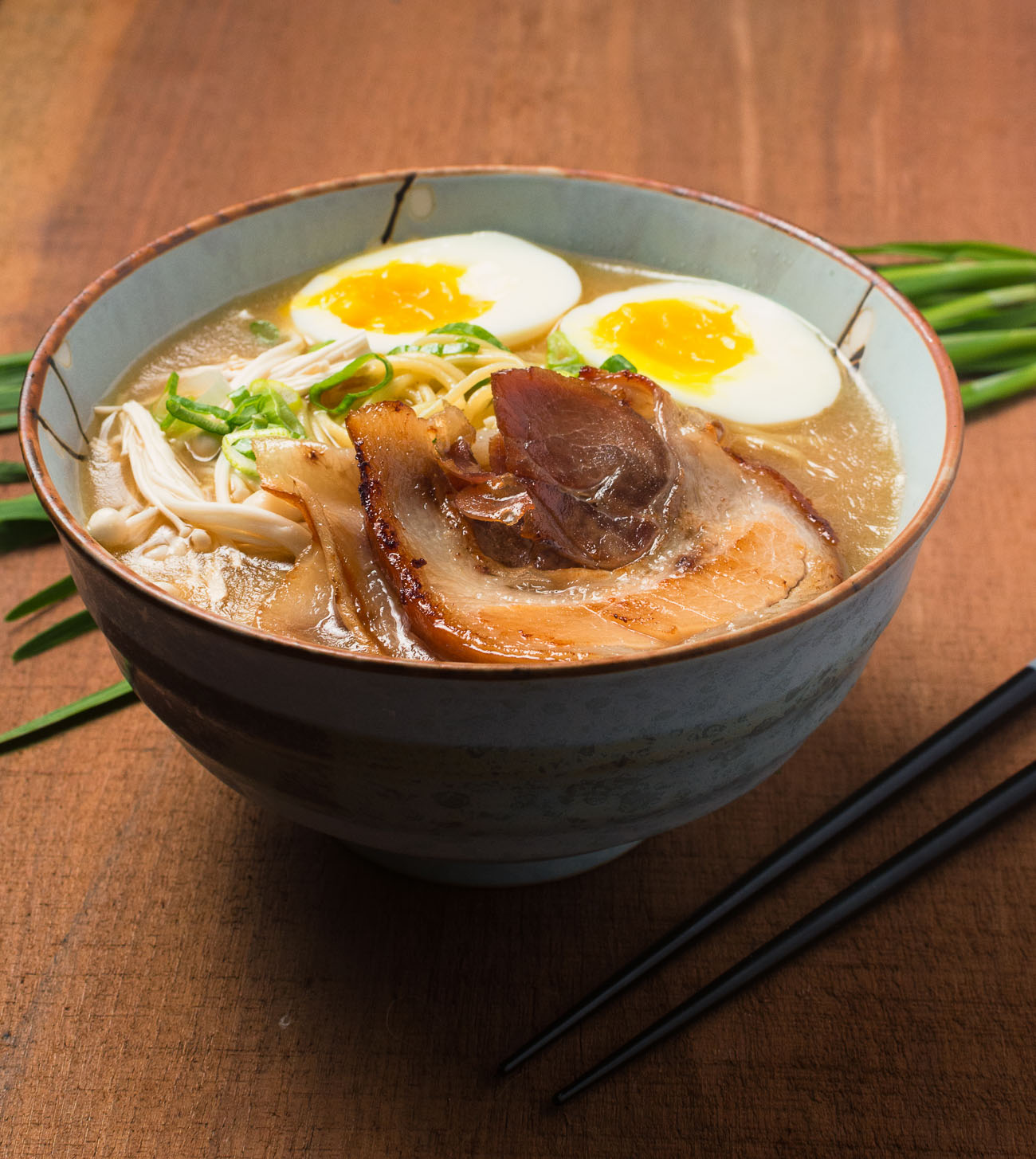 You can make tonkotsu ramen that's as the best ramen joint in town.