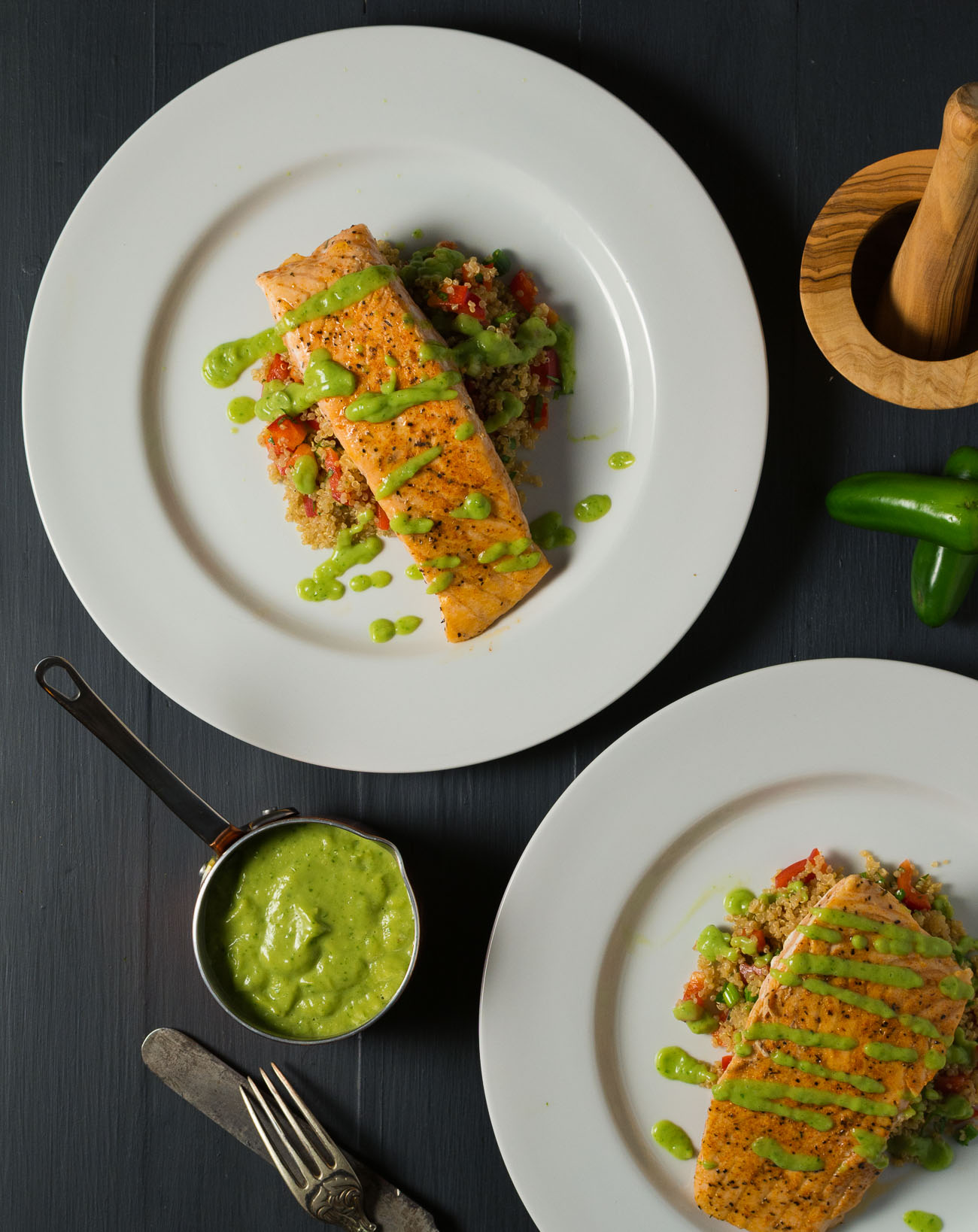 salmon with quinoa salad - glebe kitchen