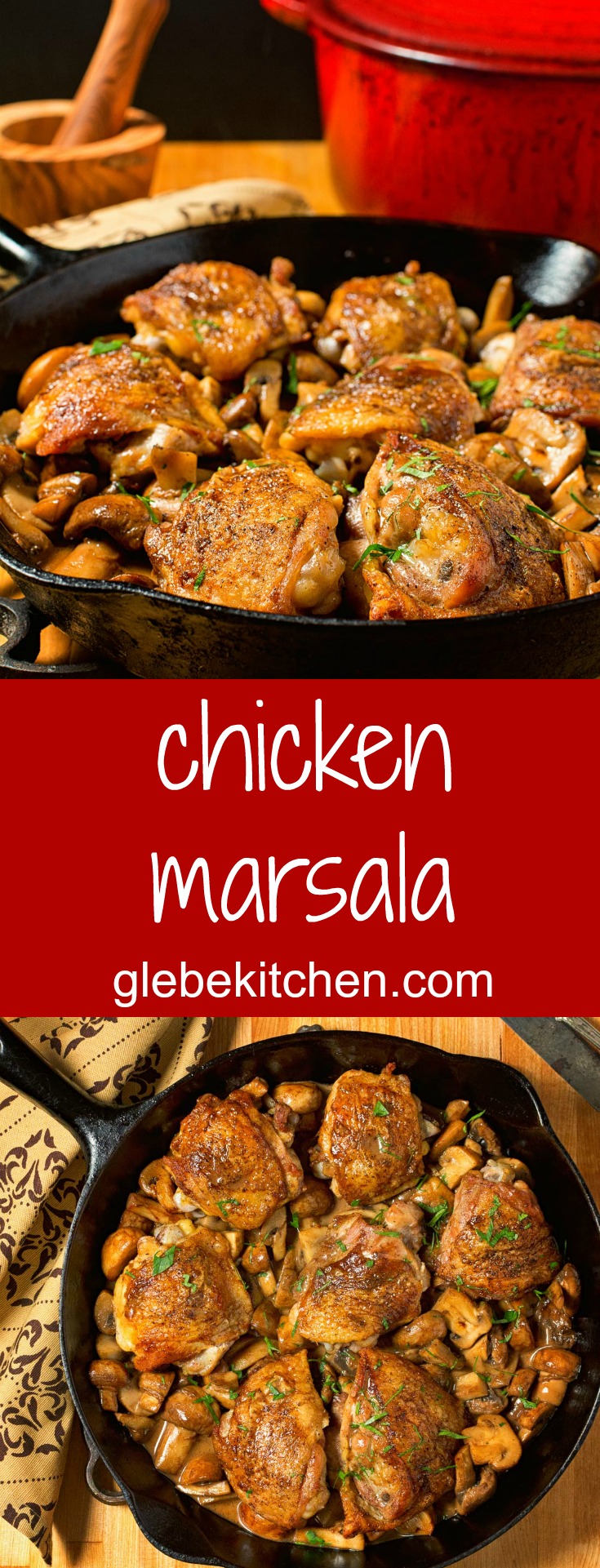 Rustic chicken marsala. Less fuss and more flavour.