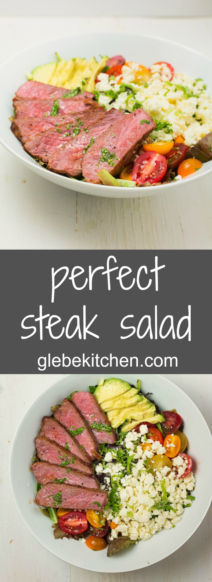 Sous-vide your steaks then sear for perfect steak salad/
