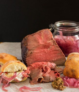 Make your roast beef sandwich beef from scratch. Cheaper, tastier and dead easy.