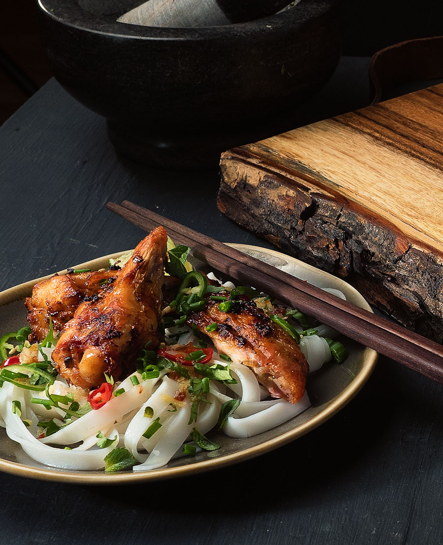 Citrus flavours pair beautifully with ginger, green chili, and garlic in this salty sweet Vietnamese grilled chicken.