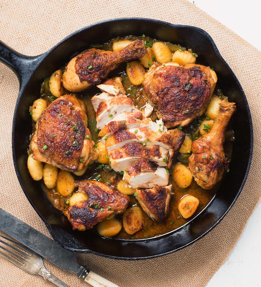 Cajun roast chicken is a delicious one skillet meal perfect for weeknight dinners.