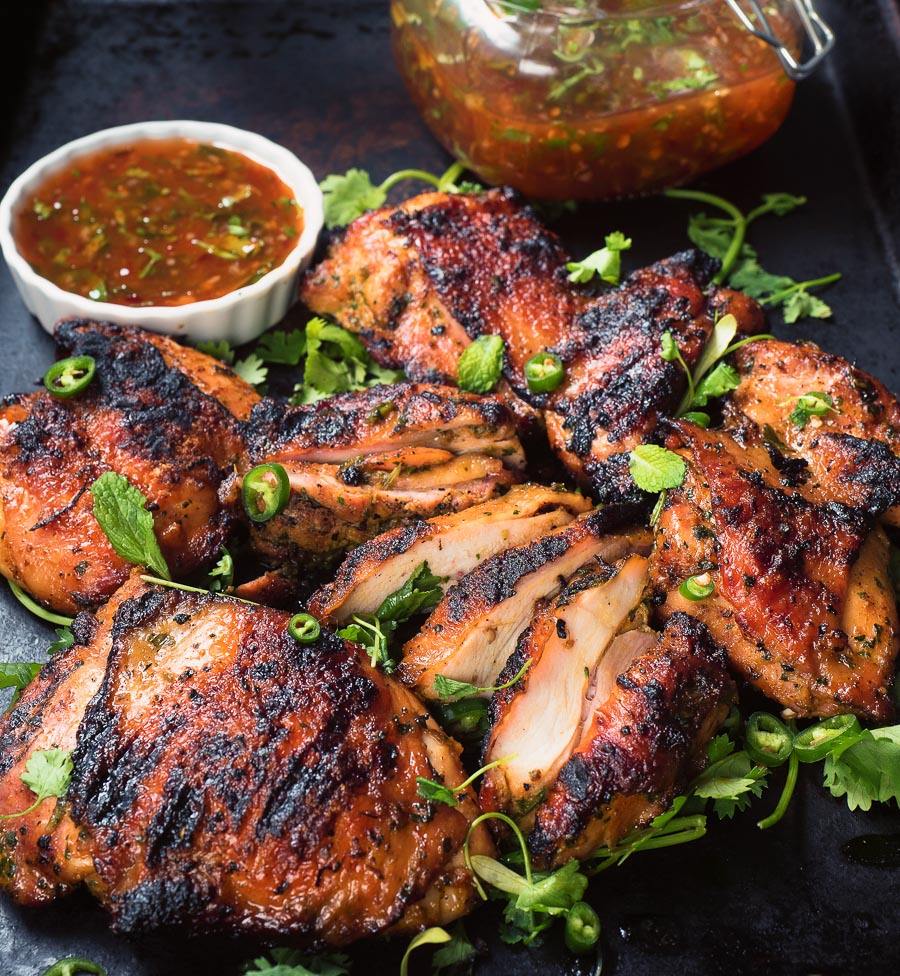 Thai grilled outlet chicken thighs