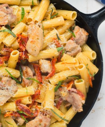 penne with sun-dried tomato cream sauce