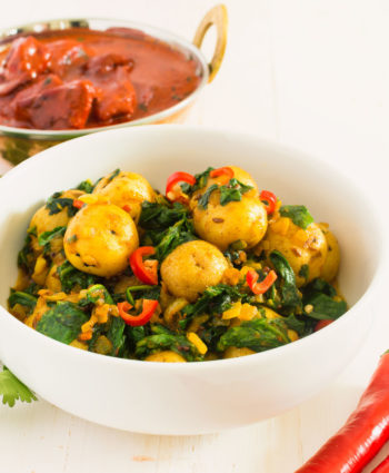 spinach and potato curry