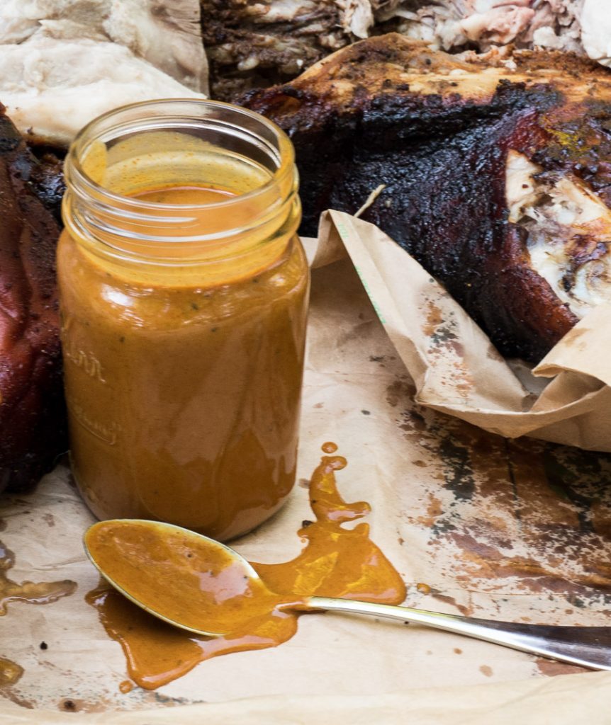 Carolina mustard sauce is the perfect complement to real pulled pork.