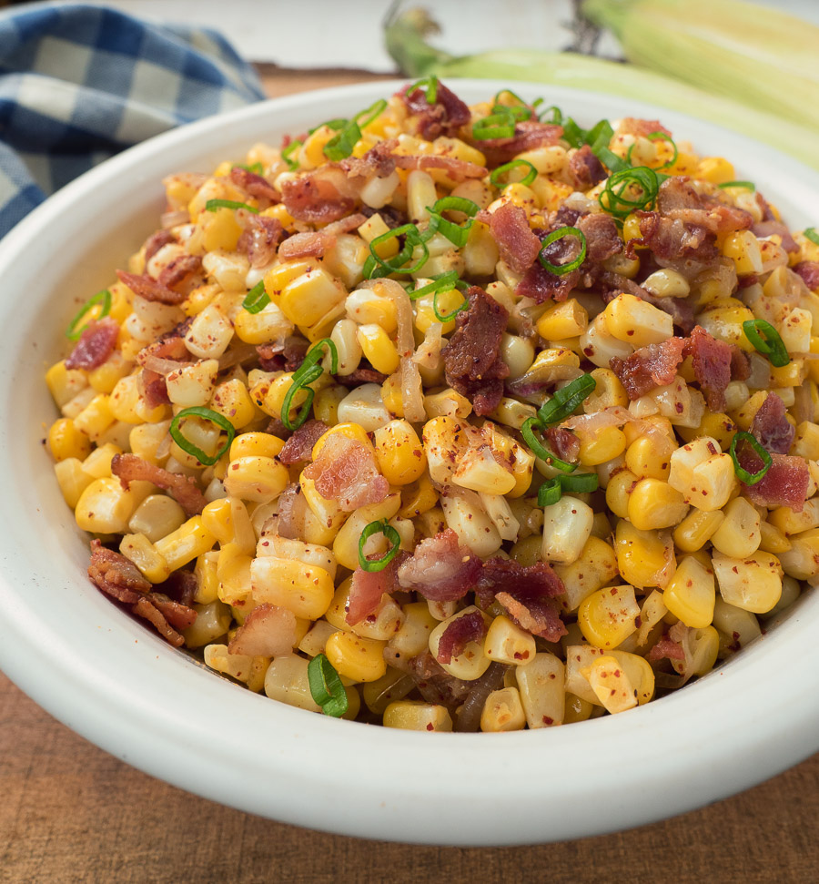 warm corn bacon salad - glebe kitchen