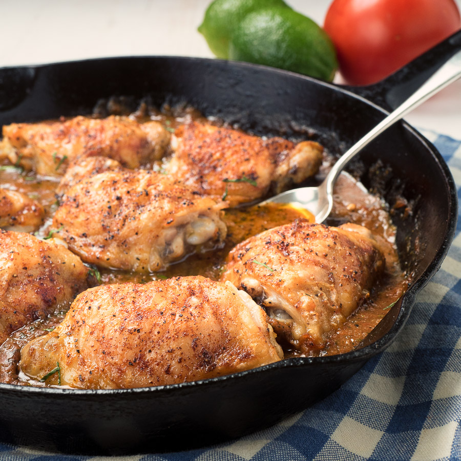 Mexican chicken with roasted tomato salsa is Mexican - upscaled!