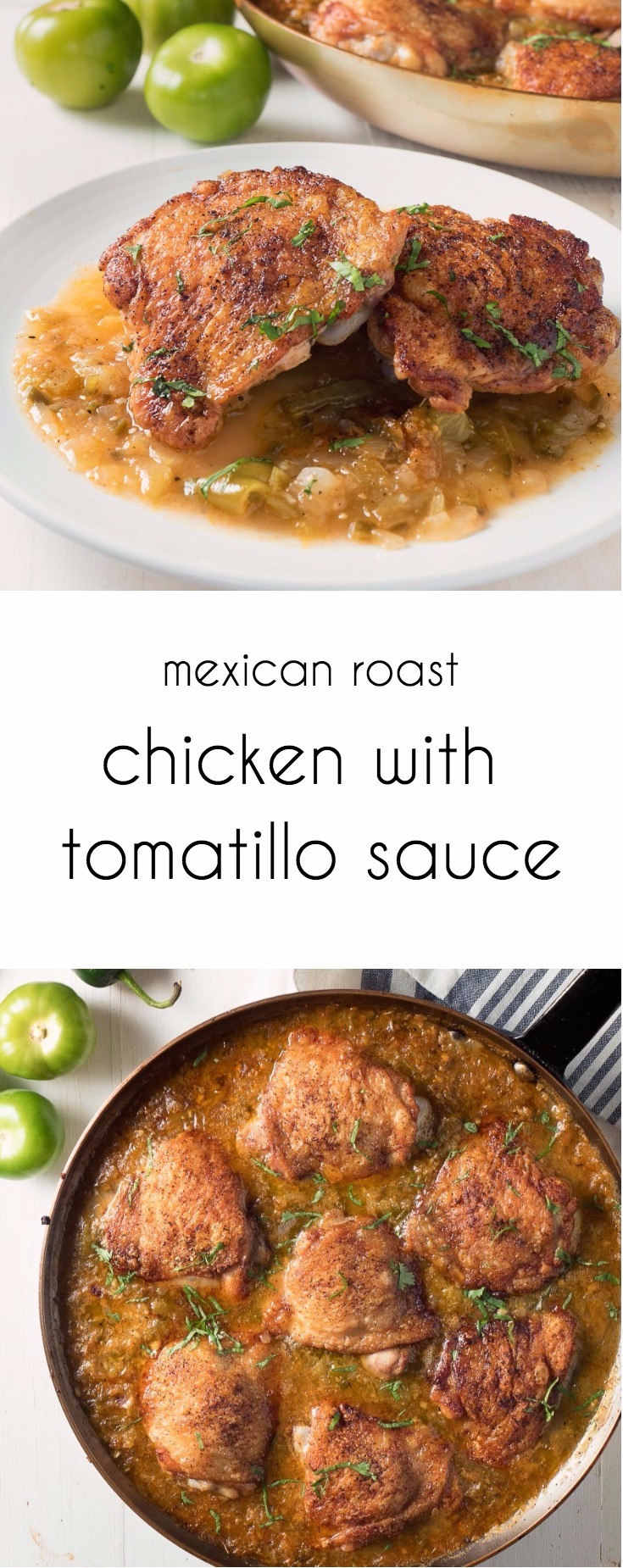 Chicken with tomatillo sauce is all about big, bold, straightforward flavours.