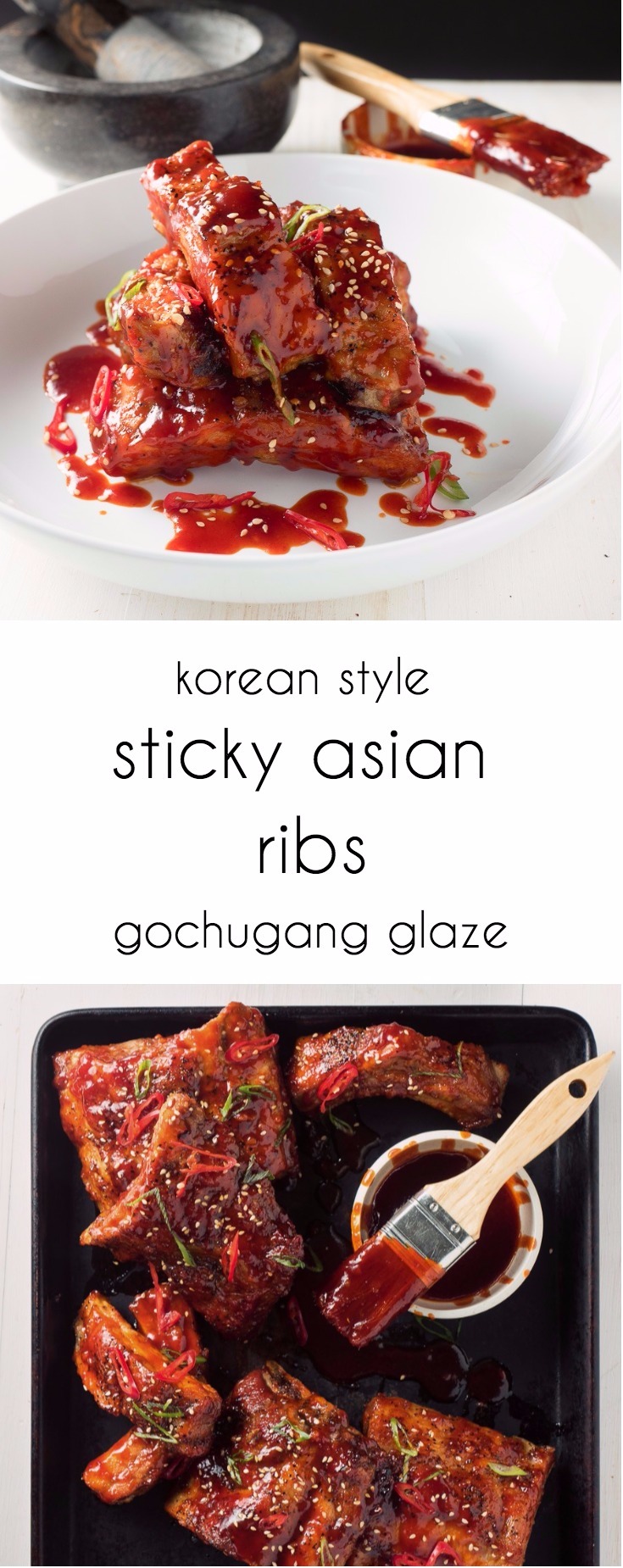 Sticky, spicy korean pork back ribs are perfect for any party.