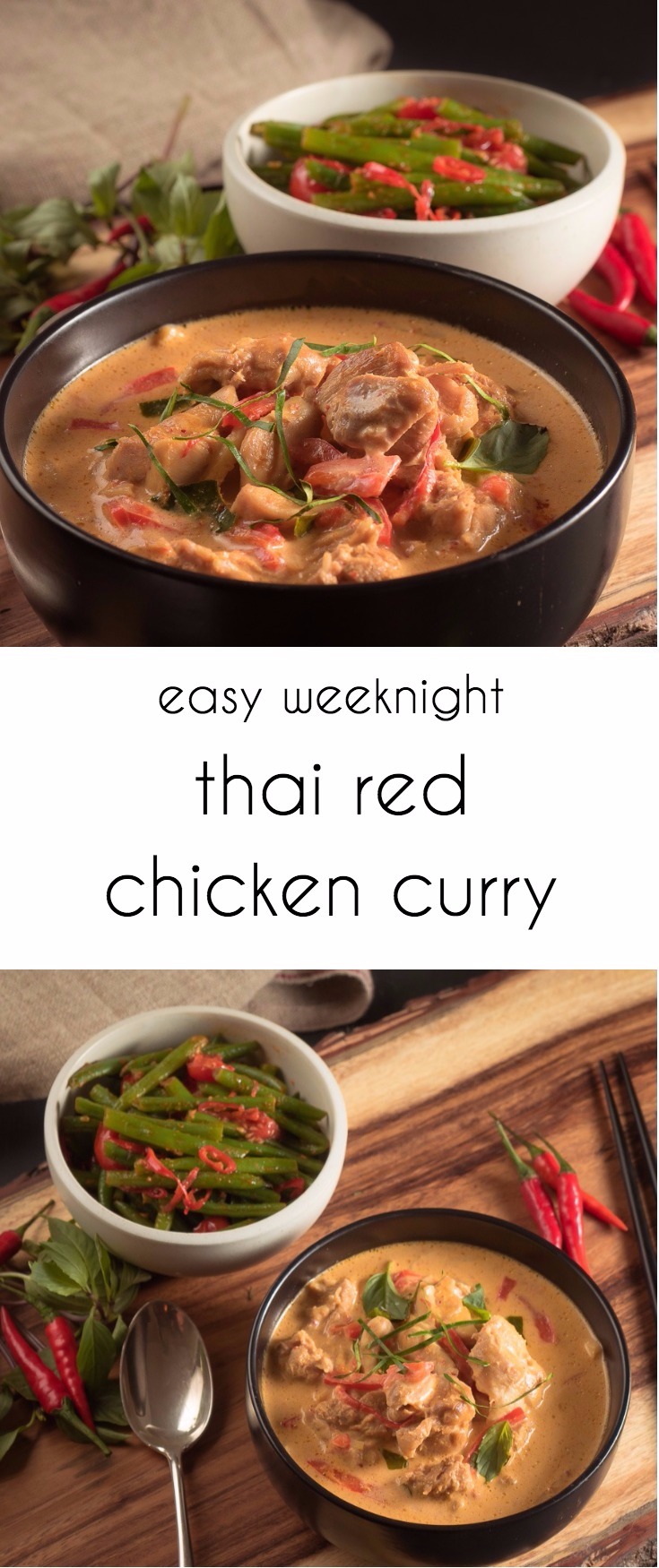 This Thai red chicken curry is easy enough for a weeknight. Never get takeout Thai again.