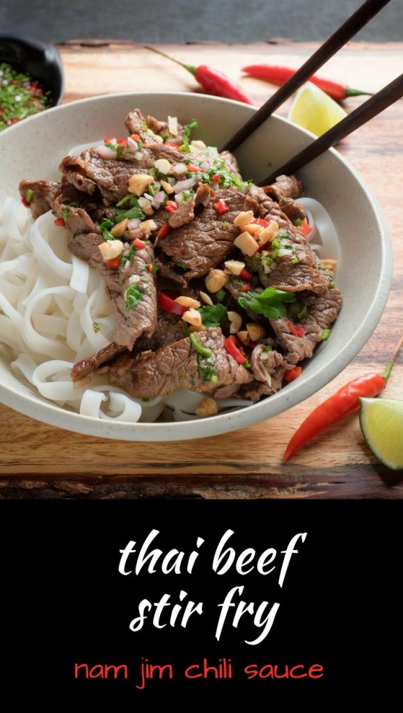 thai beef stir fry with rice noodles glebe kitchen