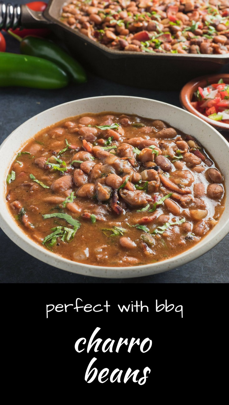 Mexican charro beans or frioles charros are the perfect bbq side.