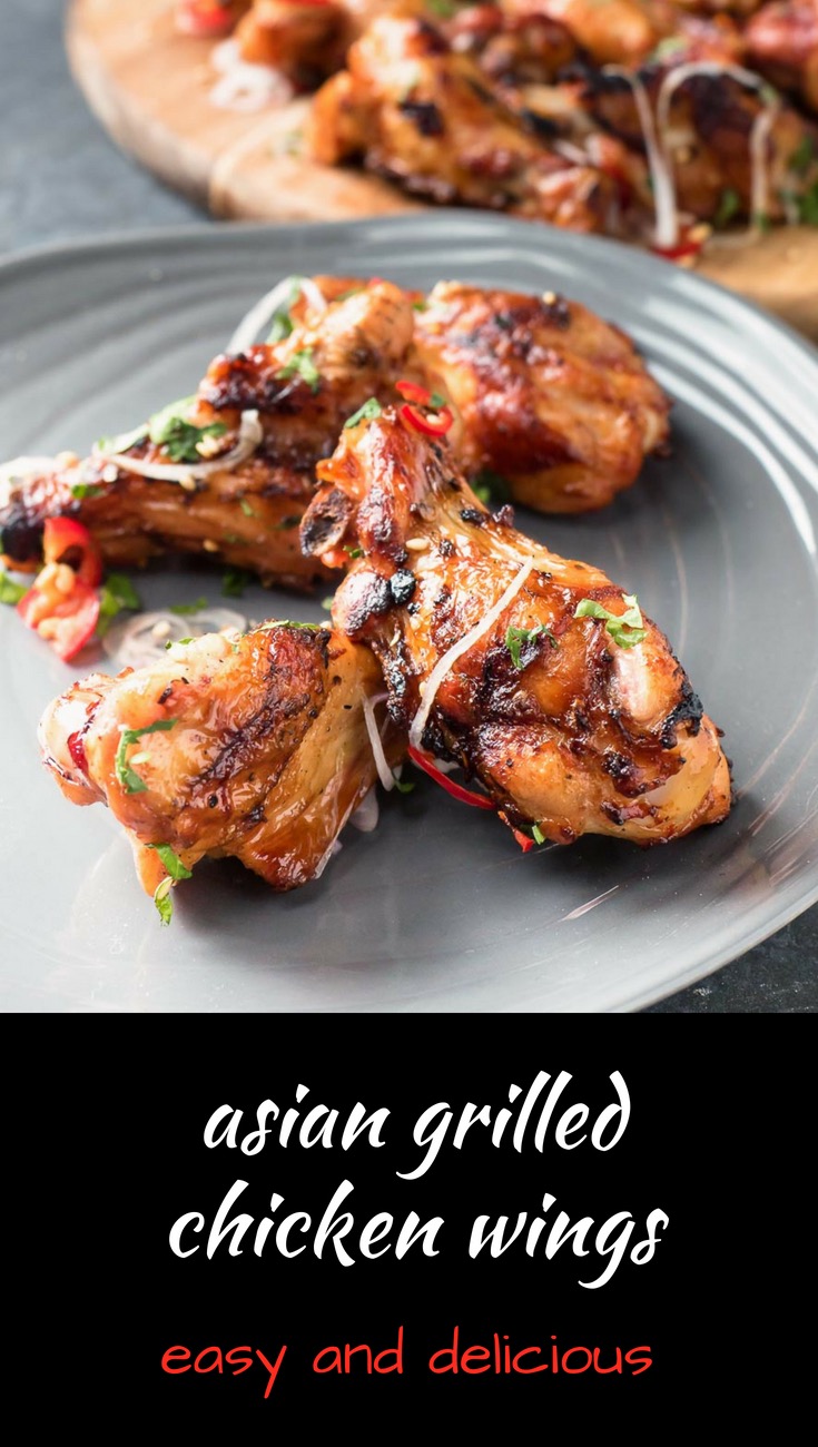 Asian grilled chicken wings are a fast and easy grilled chicken wing fix.