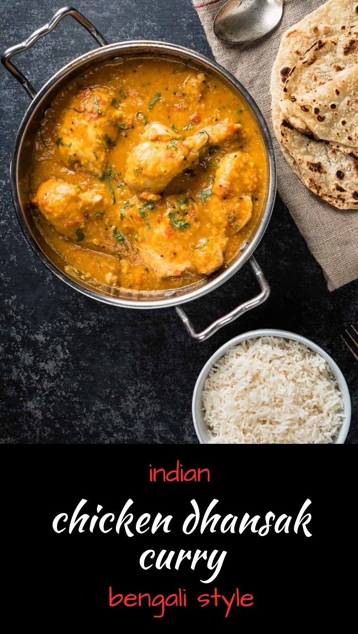 This Bengali style chicken dhansak packs a whole lot of big Indian curry flavours.