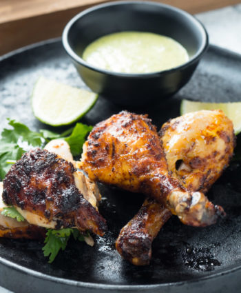 peruvian chicken with aji verde – pollo a la brasa