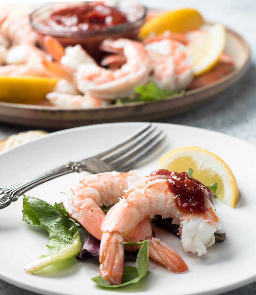 shrimp cocktail on a plate