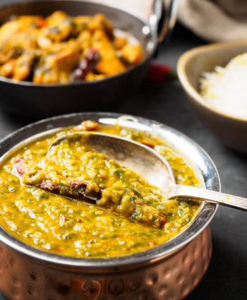 dal palak – indian spinach and lentil curry