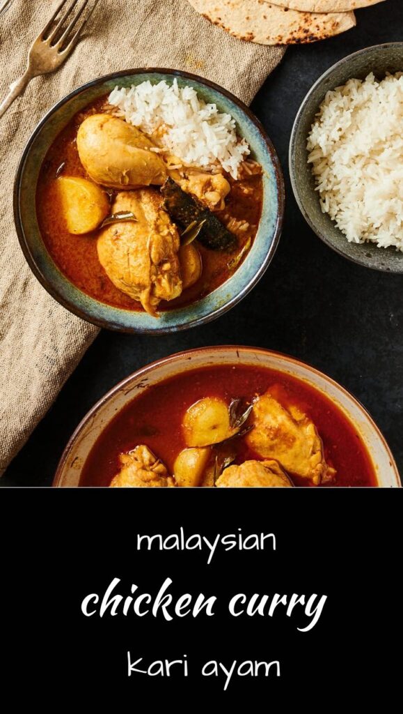 Kari ayam or Malaysian curry chicken is India meets Asia delicious!