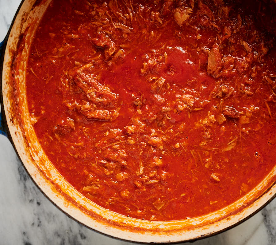 pot of pork ragu from above